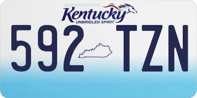 KY license plate 592TZN