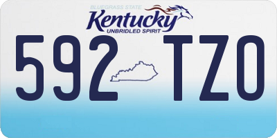 KY license plate 592TZO