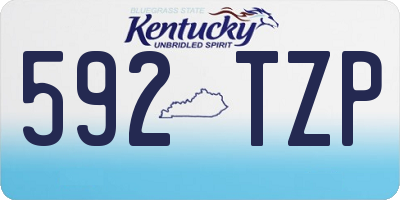 KY license plate 592TZP