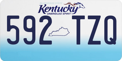 KY license plate 592TZQ