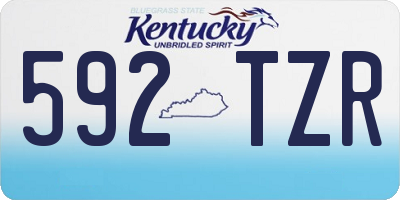 KY license plate 592TZR