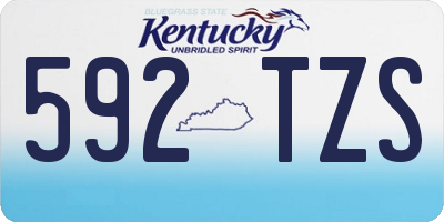 KY license plate 592TZS