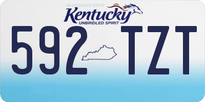 KY license plate 592TZT