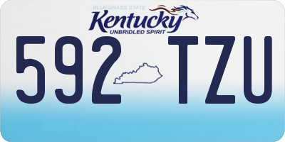 KY license plate 592TZU
