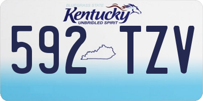 KY license plate 592TZV
