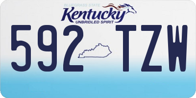 KY license plate 592TZW