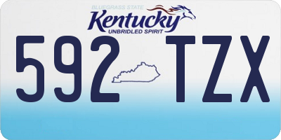KY license plate 592TZX