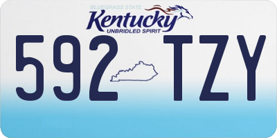 KY license plate 592TZY