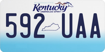 KY license plate 592UAA