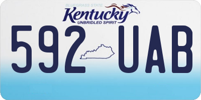 KY license plate 592UAB