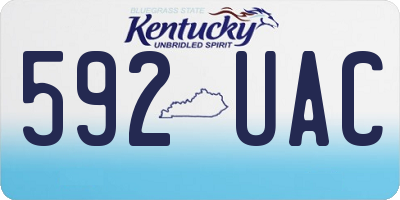 KY license plate 592UAC