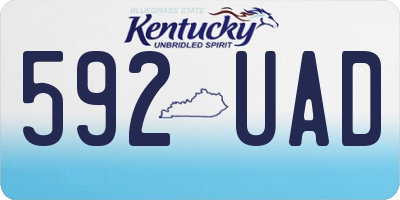 KY license plate 592UAD