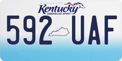 KY license plate 592UAF
