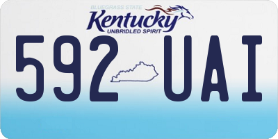 KY license plate 592UAI