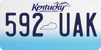 KY license plate 592UAK