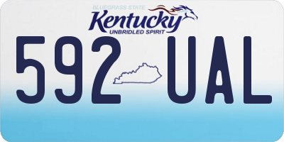 KY license plate 592UAL