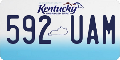 KY license plate 592UAM