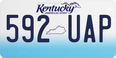 KY license plate 592UAP