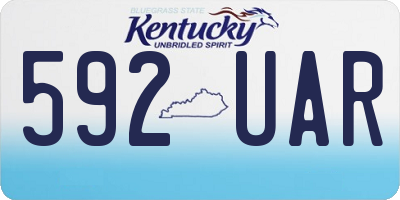 KY license plate 592UAR