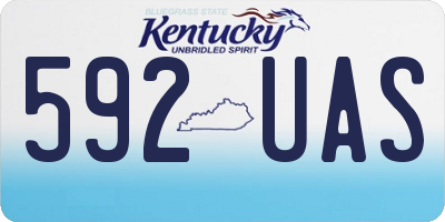 KY license plate 592UAS