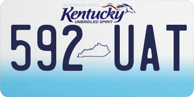 KY license plate 592UAT