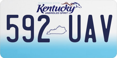 KY license plate 592UAV