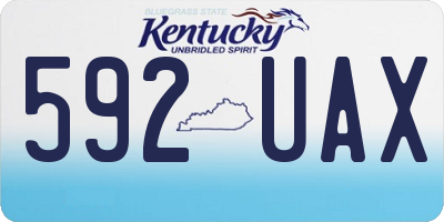 KY license plate 592UAX