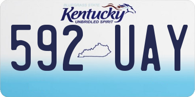 KY license plate 592UAY