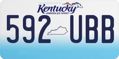 KY license plate 592UBB