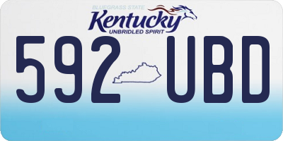 KY license plate 592UBD