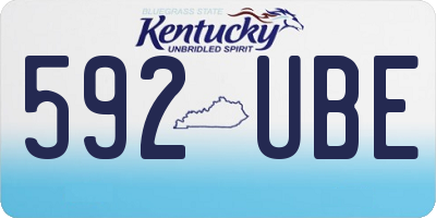 KY license plate 592UBE