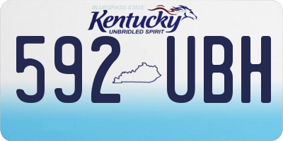 KY license plate 592UBH