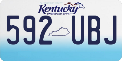 KY license plate 592UBJ