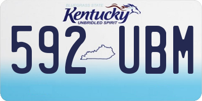 KY license plate 592UBM