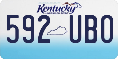 KY license plate 592UBO