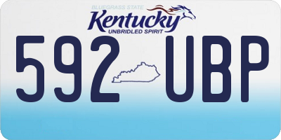 KY license plate 592UBP