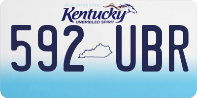 KY license plate 592UBR