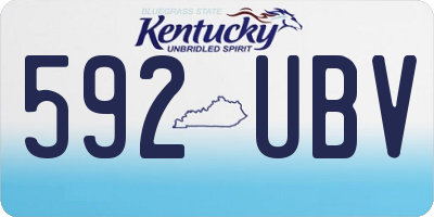 KY license plate 592UBV