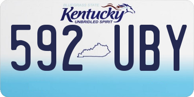KY license plate 592UBY