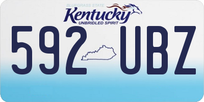 KY license plate 592UBZ