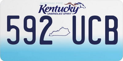 KY license plate 592UCB