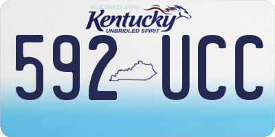 KY license plate 592UCC