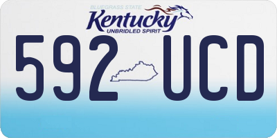 KY license plate 592UCD