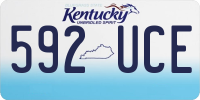 KY license plate 592UCE