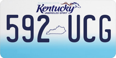 KY license plate 592UCG