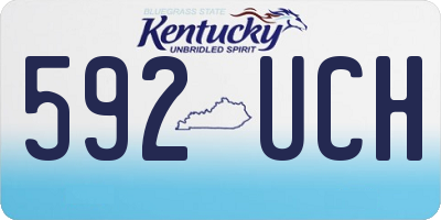 KY license plate 592UCH