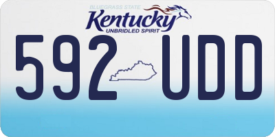 KY license plate 592UDD