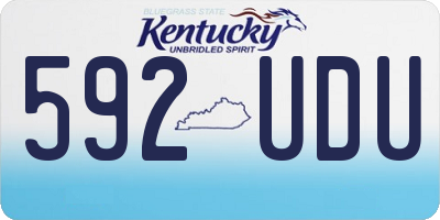 KY license plate 592UDU