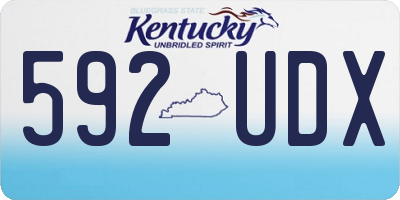 KY license plate 592UDX