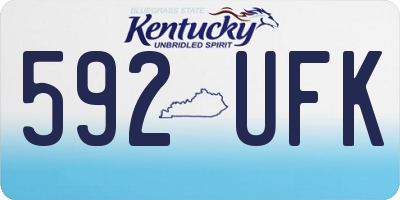KY license plate 592UFK